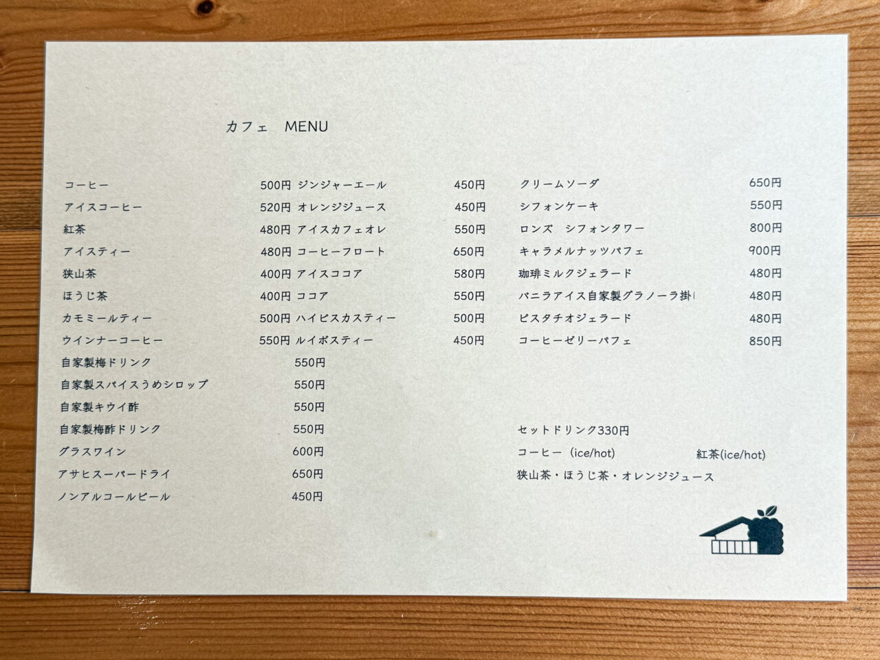 2025年5月 Ron's Cafe menu
