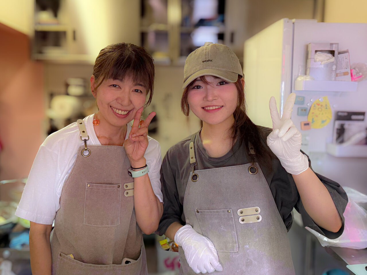2025年8月 Toful Bagel cafe 店主親子