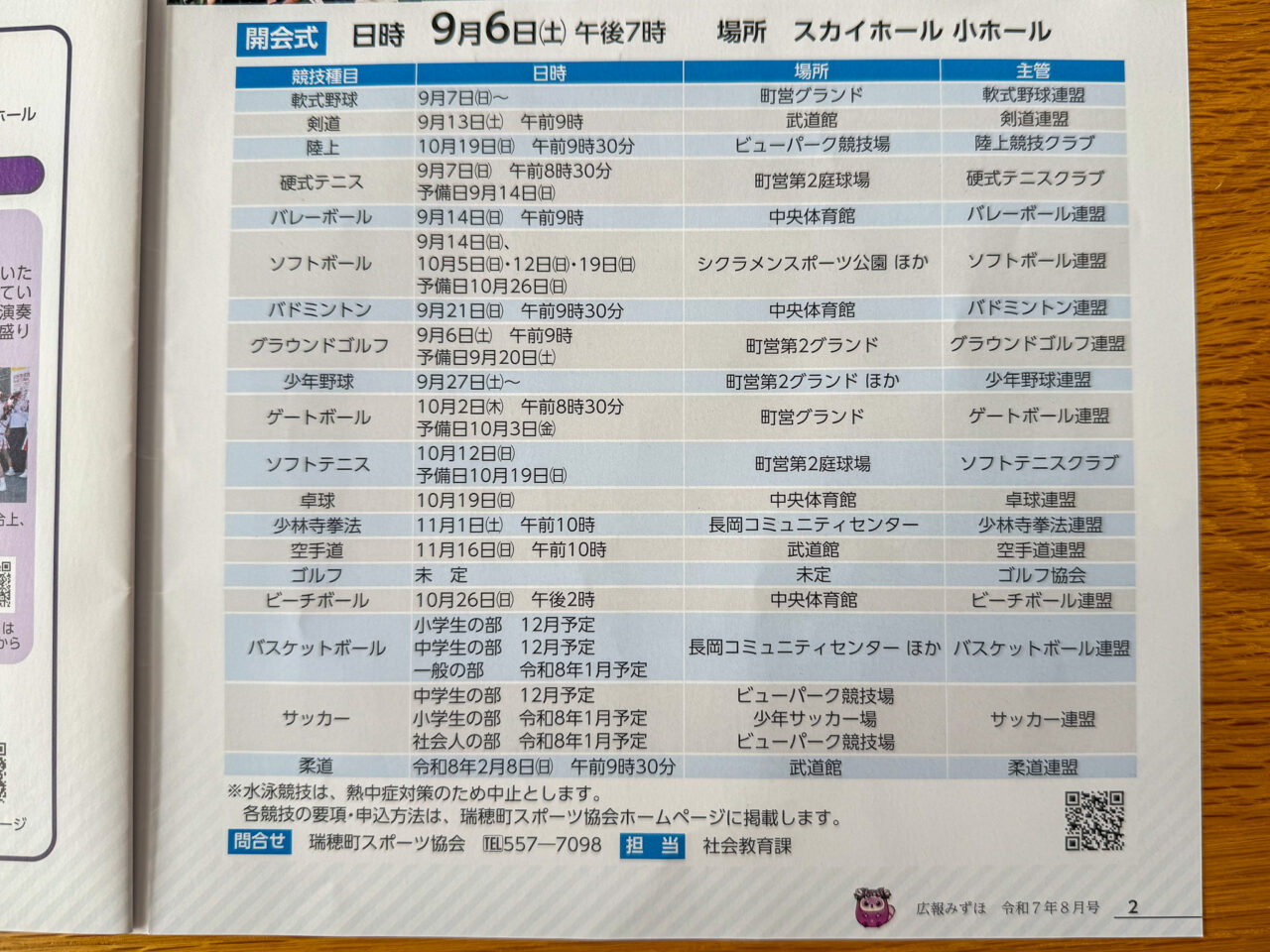 2025年8月 瑞穂町総合スポーツ大会広報2
