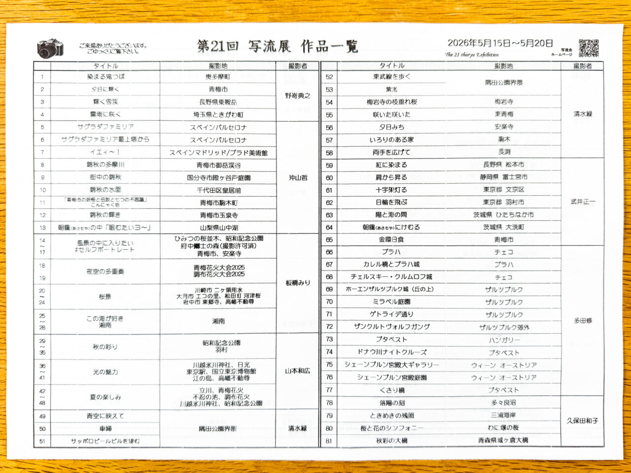 2026年5月 写流展 sharyu B-1