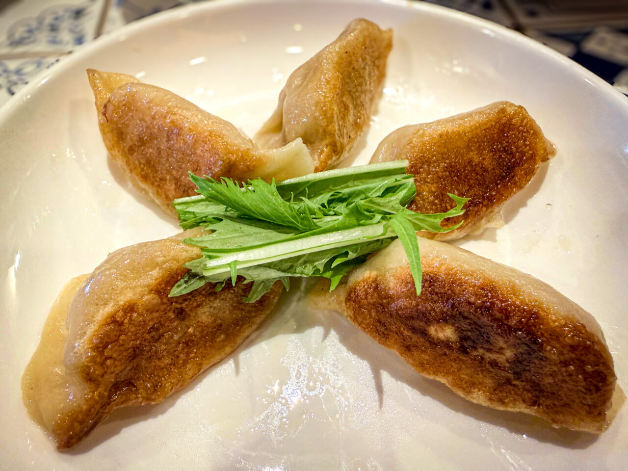 士気麻辣湯麺の焼き餃子