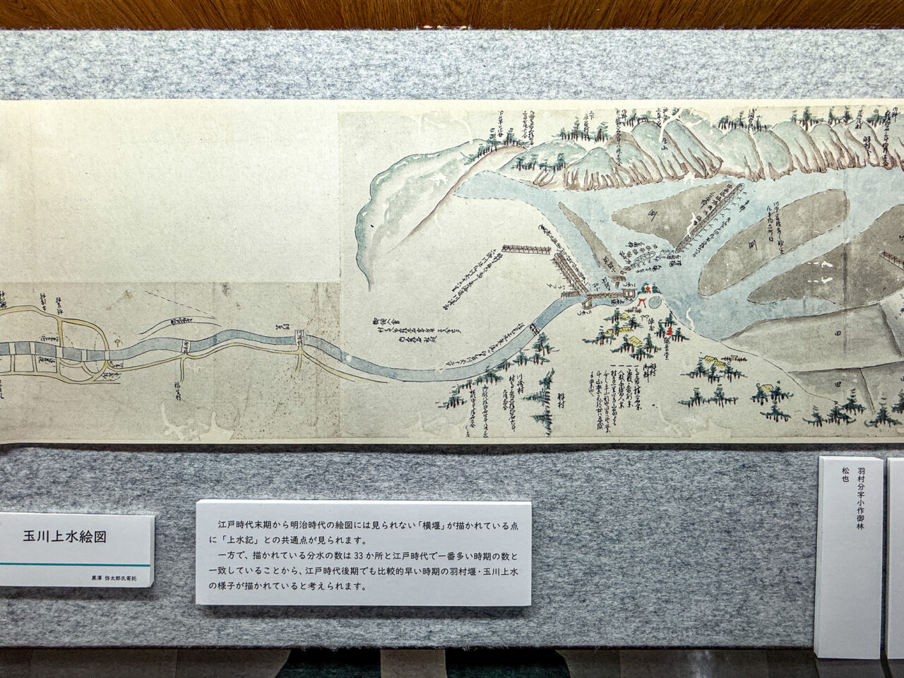 玉川上水絵図展の「玉川上水絵図」